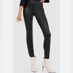 Express Black Faux Leather Leggings Pants Size Small